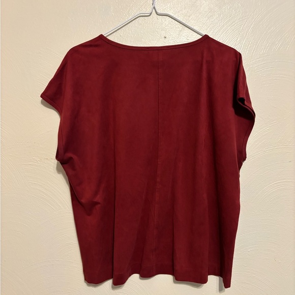 Coldwater Creek Red Boxy Cap Sleeve Blouse - Picture 8 of 8